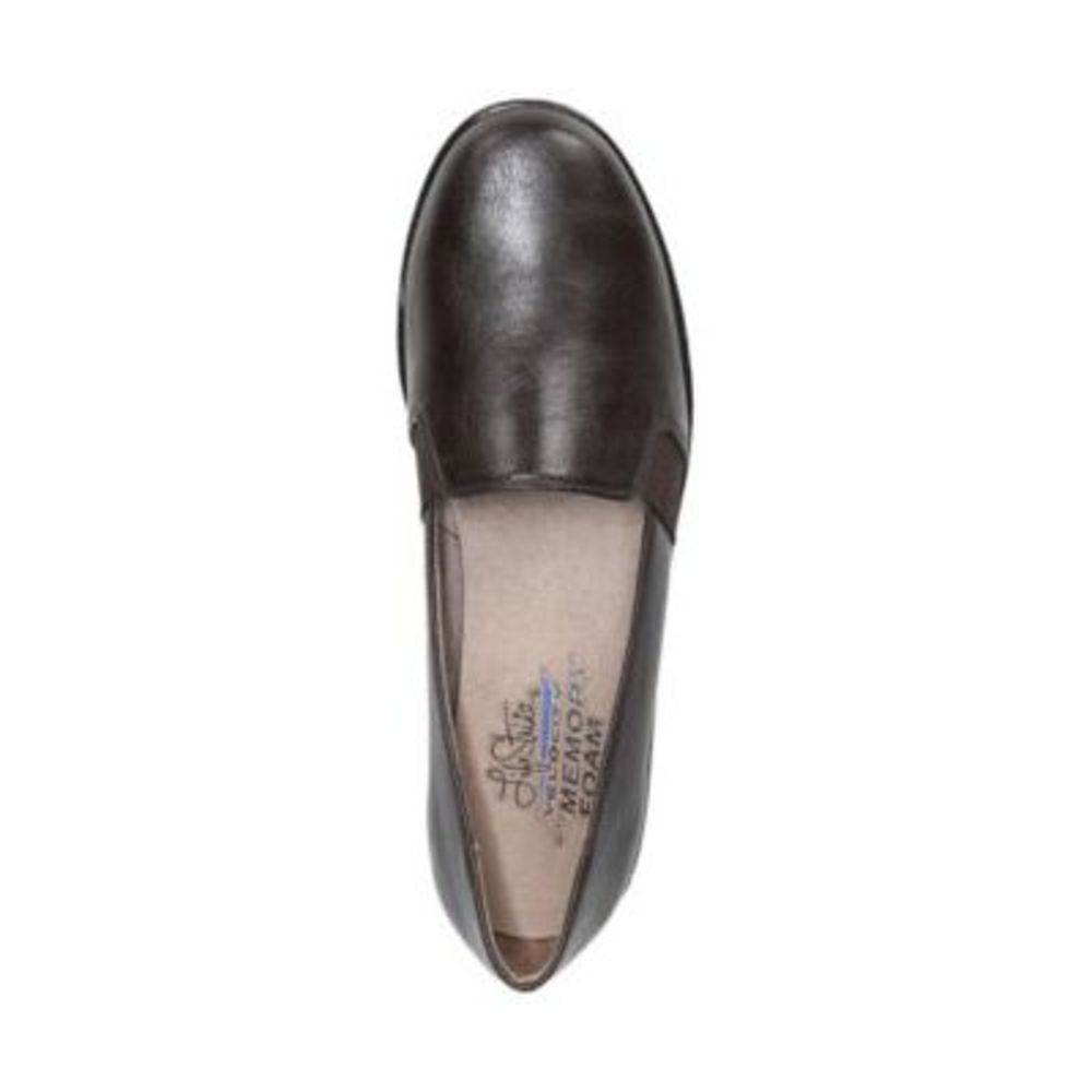 LIFE STRIDE VELOCITY Womens Brown Traction Isabelle Round Toe Wedge Loafers 10 M